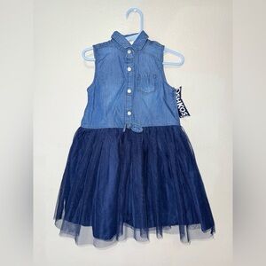 OshKosh B'gosh Blue Denim and Tulle Dress